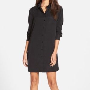 WAYF Black Button Down Dress